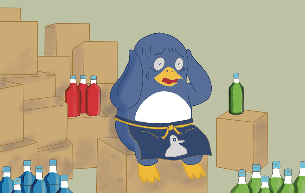 在庫過多に悩むペンギン